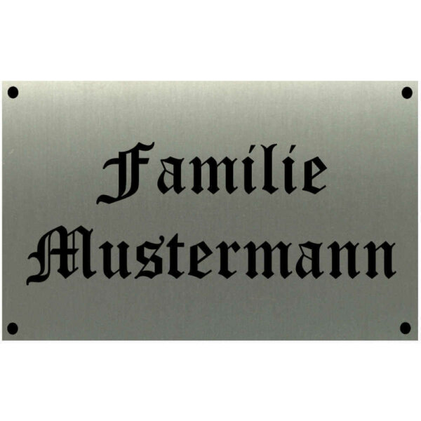 Namensschilder Klingel für und Briefkasten selbstklebend 4 Bohrungen