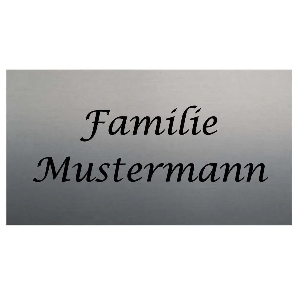 Edelstahl Haustür Namensschild Maße: 110x60 mm