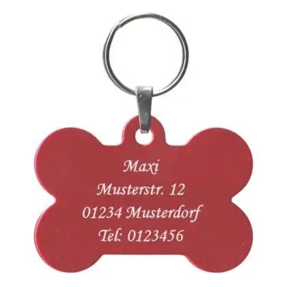 Hunde Halsband Anhänger mit Gravur Maße: 50x37 mm