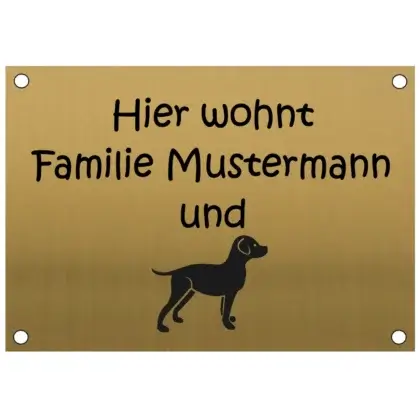 Gravur Schild Messing - Farben aus Edelstahl Maße: 100x70 mm 4 Bohrungen
