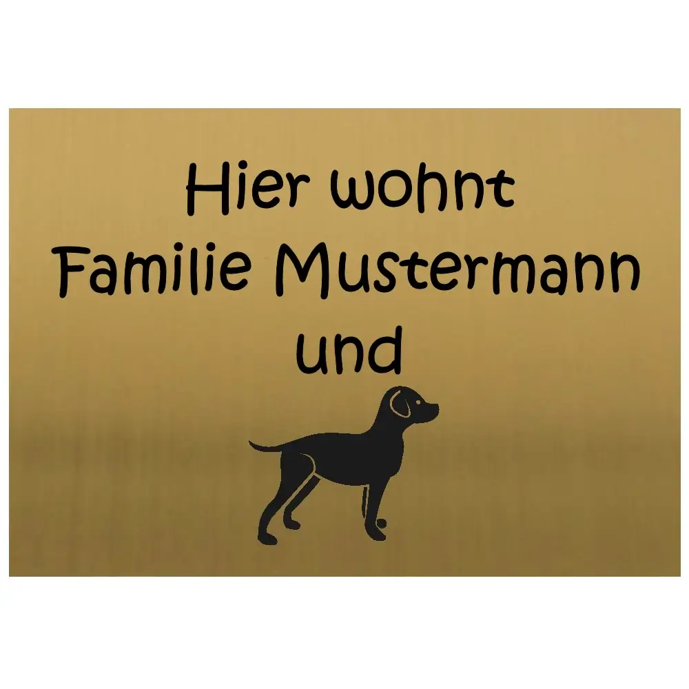 Gravur Schild Messing - Farben aus Edelstahl Maße: 100x70 mm