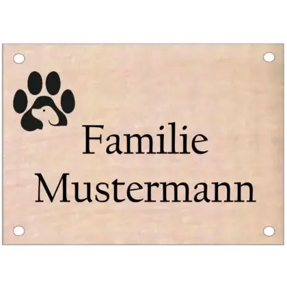 Echt Bronze Klingelschild Maße: 140x100 mm mit 4 Bohrungen