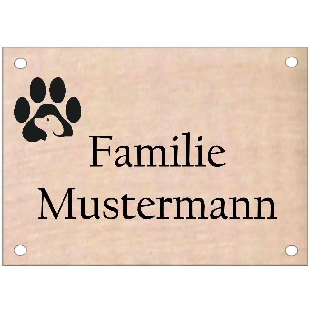 Echt Bronze Klingelschild Maße: 140x100 mm mit 4 Bohrungen