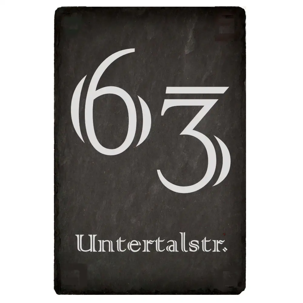 Schiefer Hausnummer, Hausnummernschild Maße: 200x300 mm