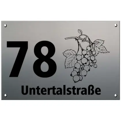 Briefkasten Hausnummer, Hausnummernschild-Maße: 300x200 mm mit 4 Bohrungen