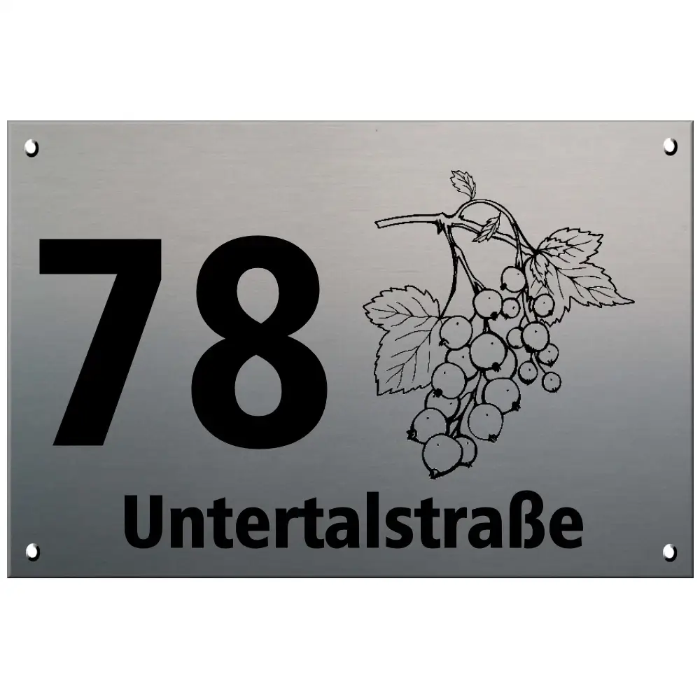 Briefkasten Hausnummer, Hausnummernschild-Maße: 300x200 mm mit 4 Bohrungen