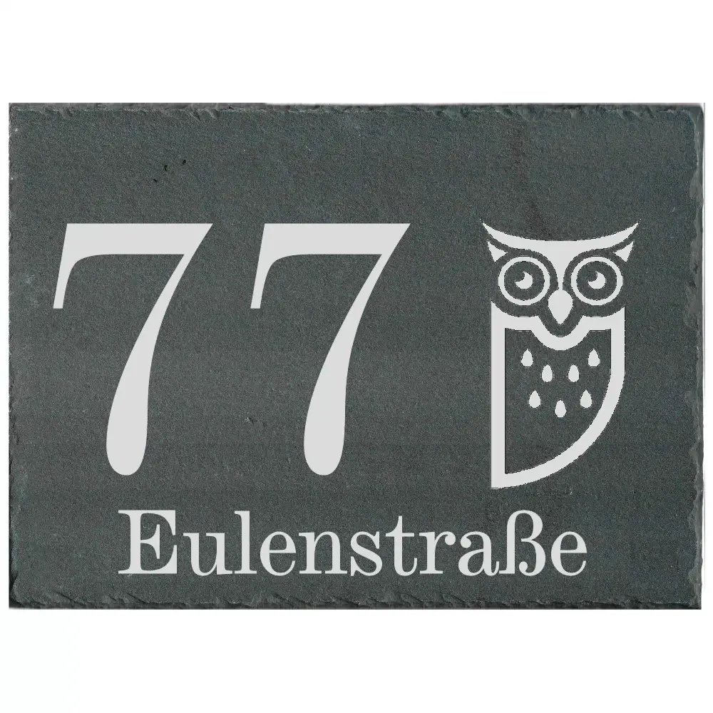 Hausnummer auf Schiefer Maße: 220x160 mm ohne Befestigung