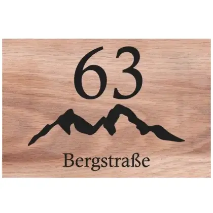 Hausnummer aus Holz