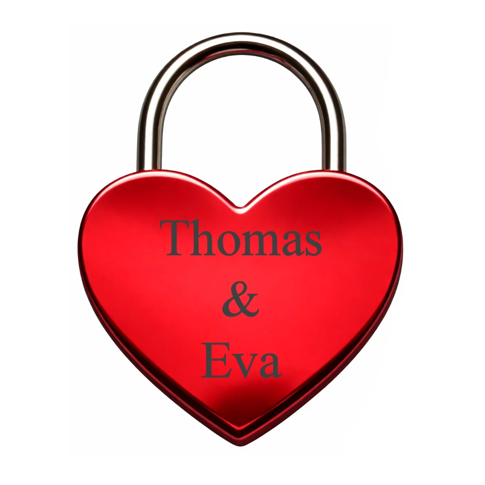 Personalisiertes Schloss mit Gravur Rückseite