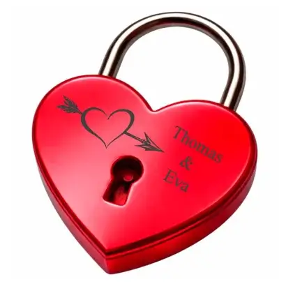 Personalisiertes Schloss mit Gravur Front