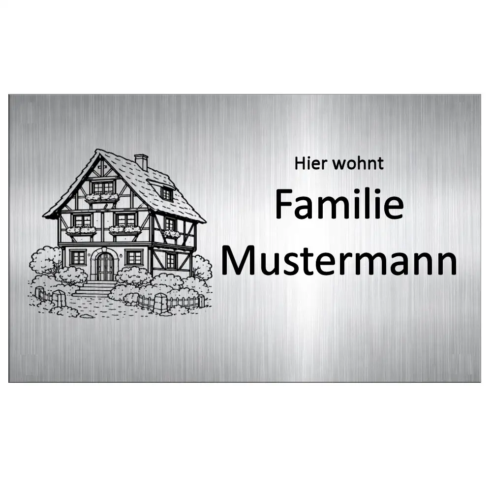 Briefkasten Schild bestellen aus Edelstahl Maße: 180x110 mm