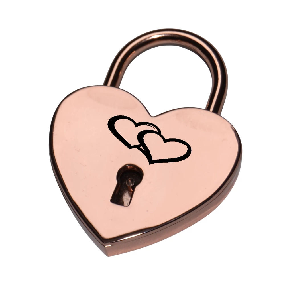 Personalisiertes Herzschloss mit Gravur Maße: 44x60 mm Front