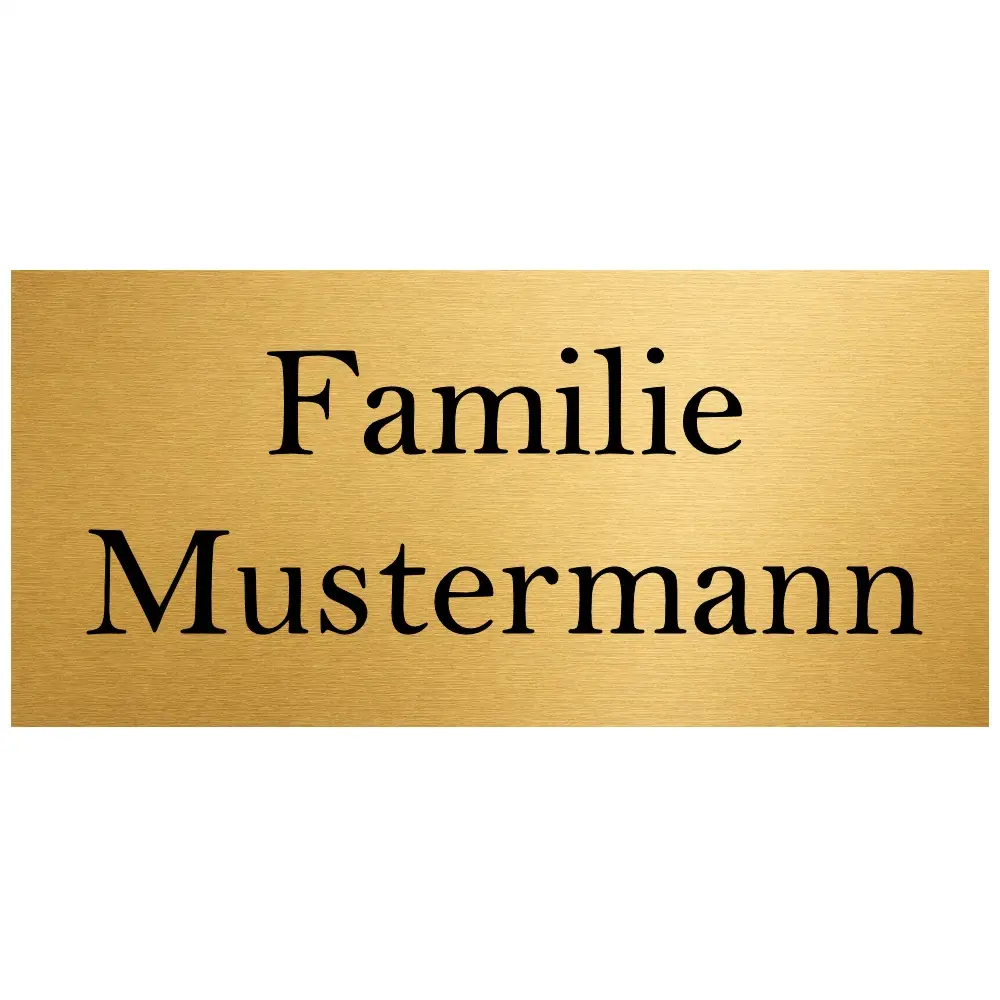 Messingschild personalisiert mit Gravur Maße: 150x70 mm