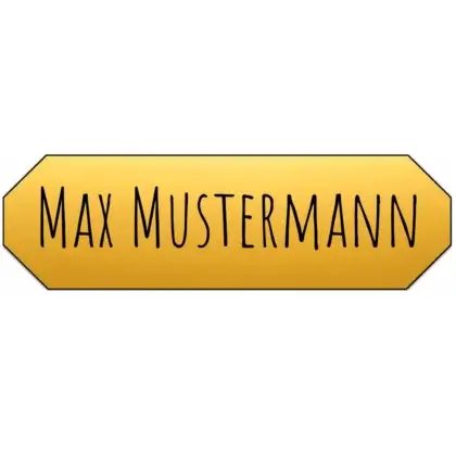 Kunststoff Gravurschild in Messingoptik Maße: 98x30 mm