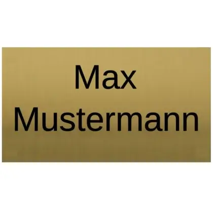Edelstahl Namensschild personalisiert in Messingoptik Maße: 100x55 mm