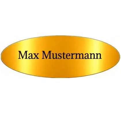 Kunststoffschild selbst gestalten in Messingoptik Maße: 98x35 mm
