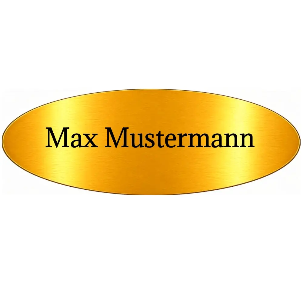 Kunststoffschild selbst gestalten in Messingoptik Maße: 98x35 mm