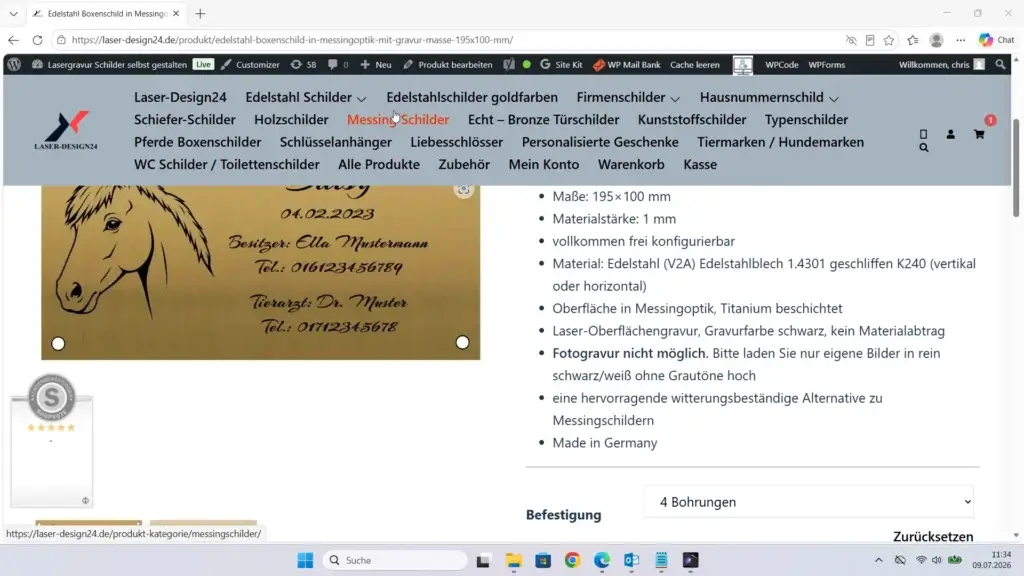 Türschilder, Firmenschilder, Boxenschilder und Schlüsselanhänger selbst gestalten