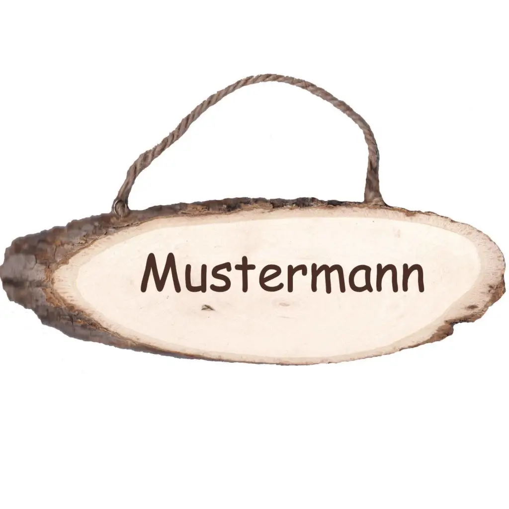 Holzschild zum Aufhängen