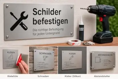 Schilder befestigen