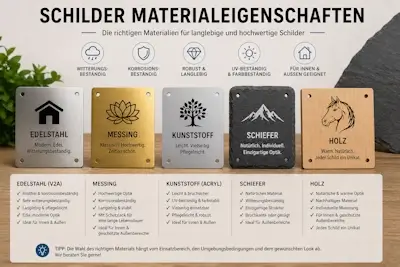 Schilder Materialeigenschaften